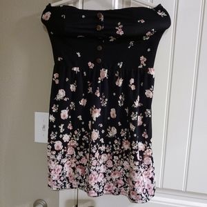 No boundaries strapless short summer dress